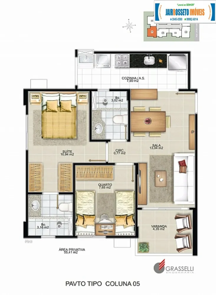 Apartamento, 2 quartos, 55 m² - Foto 9