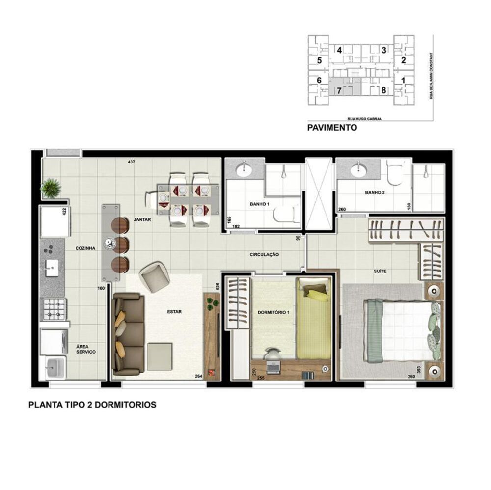Apartamento à venda com 3 quartos, 65m² - Foto 4