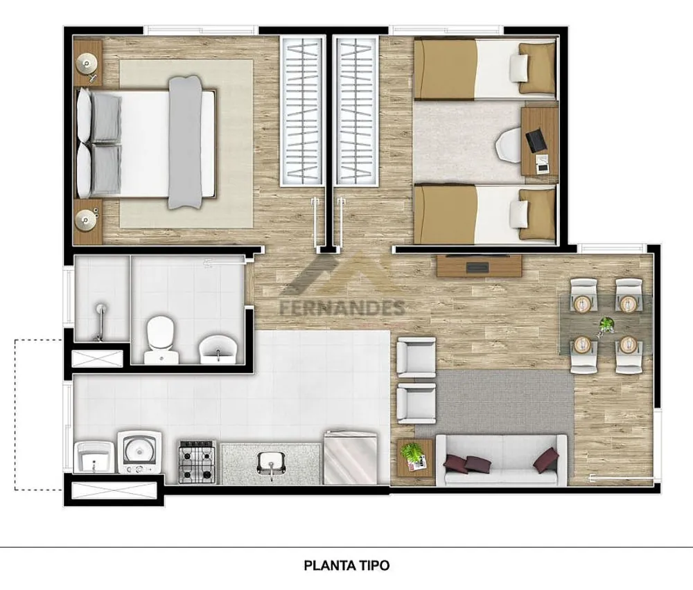 Apartamento, 2 quartos, 45 m² - Foto 7