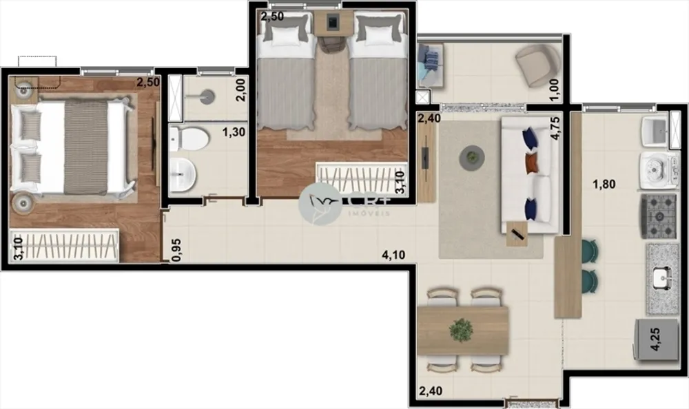 Apartamento, 2 quartos, 51 m² - Foto 5