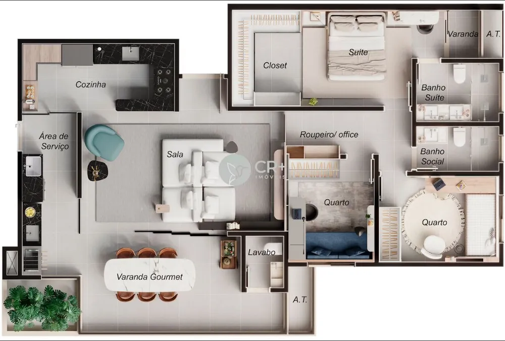 Apartamento, 3 quartos, 112 m² - Foto 9