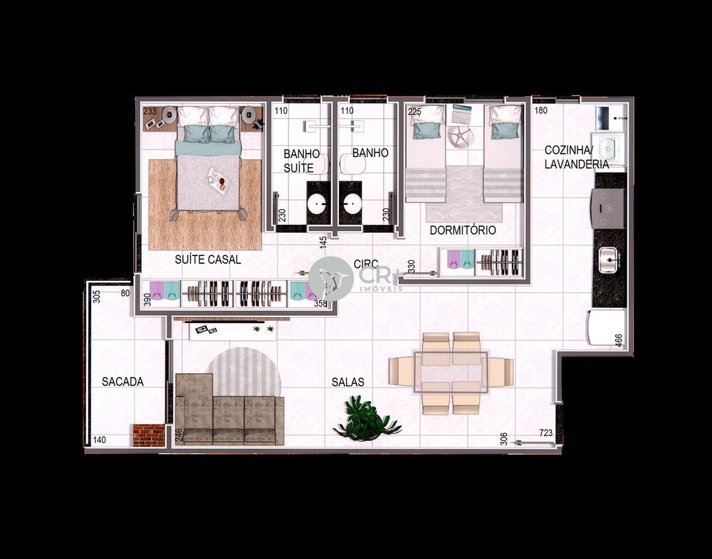 Apartamento, 2 quartos, 58 m² - Foto 1