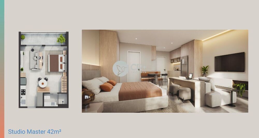 Apartamento, 1 quarto, 42 m² - Foto 2