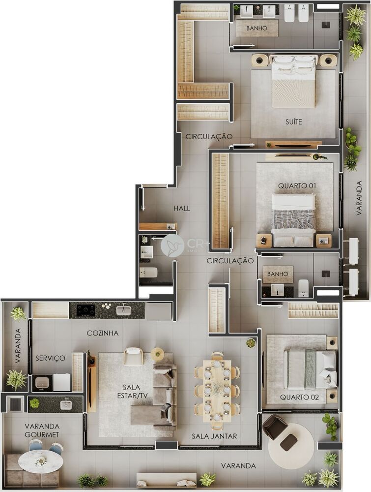 Apartamento, 3 quartos, 162 m² - Foto 7