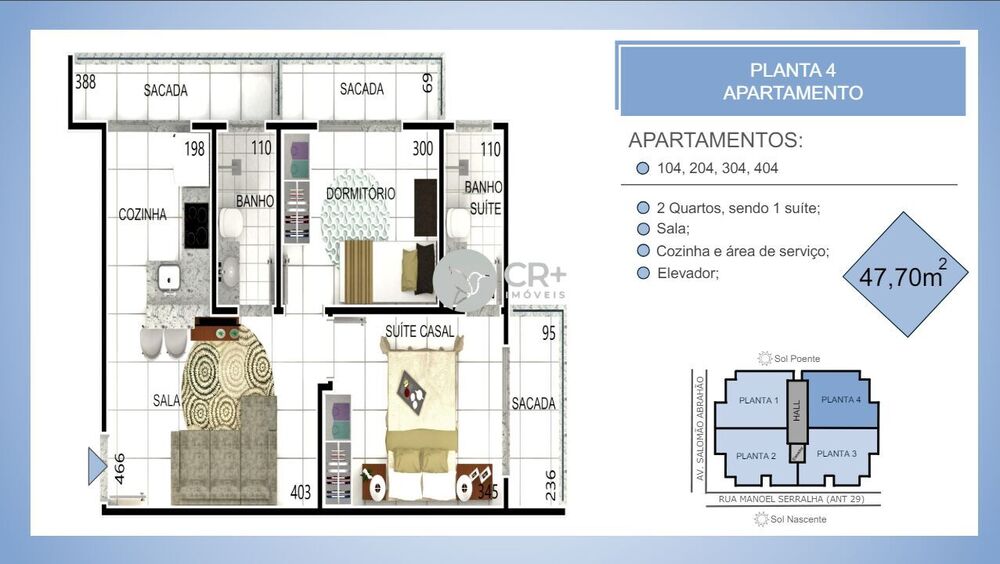 Apartamento, 2 quartos, 47 m² - Foto 9