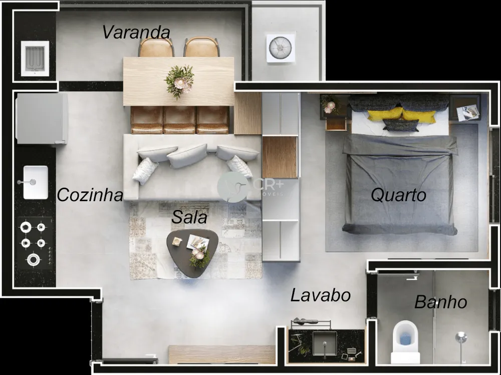 Apartamento, 1 quarto, 34 m² - Foto 6