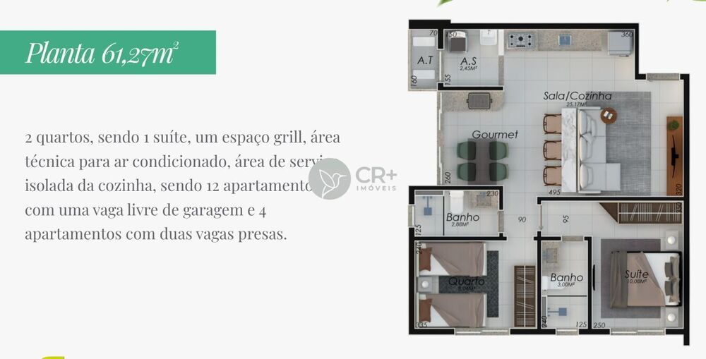 Apartamento, 3 quartos, 79 m² - Foto 1