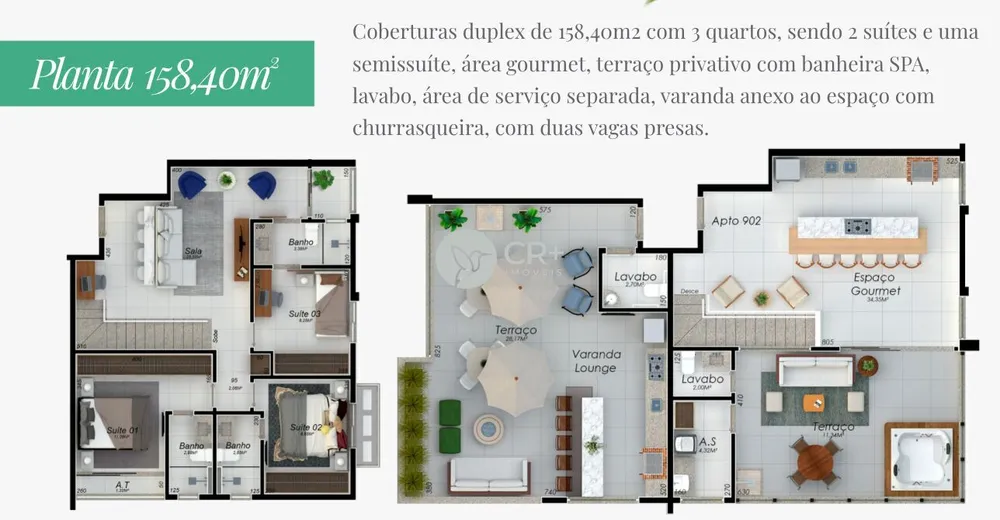 Cobertura, 3 quartos, 158 m² - Foto 7