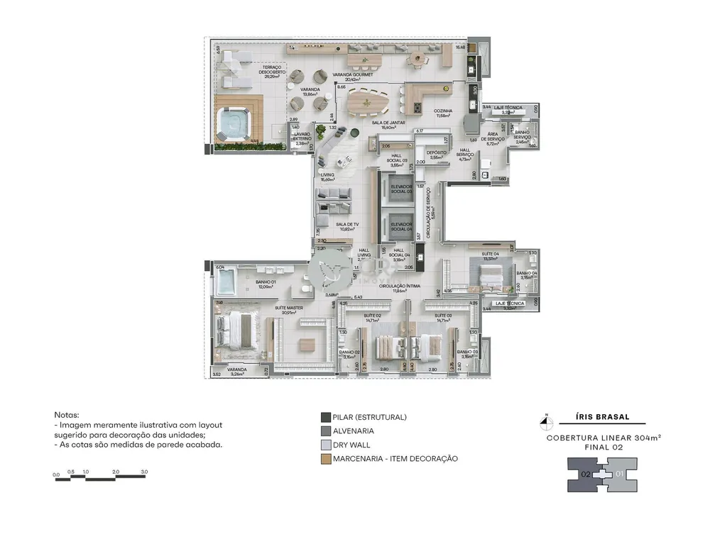 Apartamento, 3 quartos, 147 m² - Foto 12