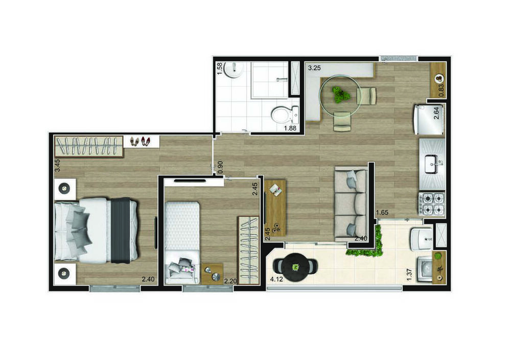Apartamento à venda com 2 quartos, 37m² - Foto 12