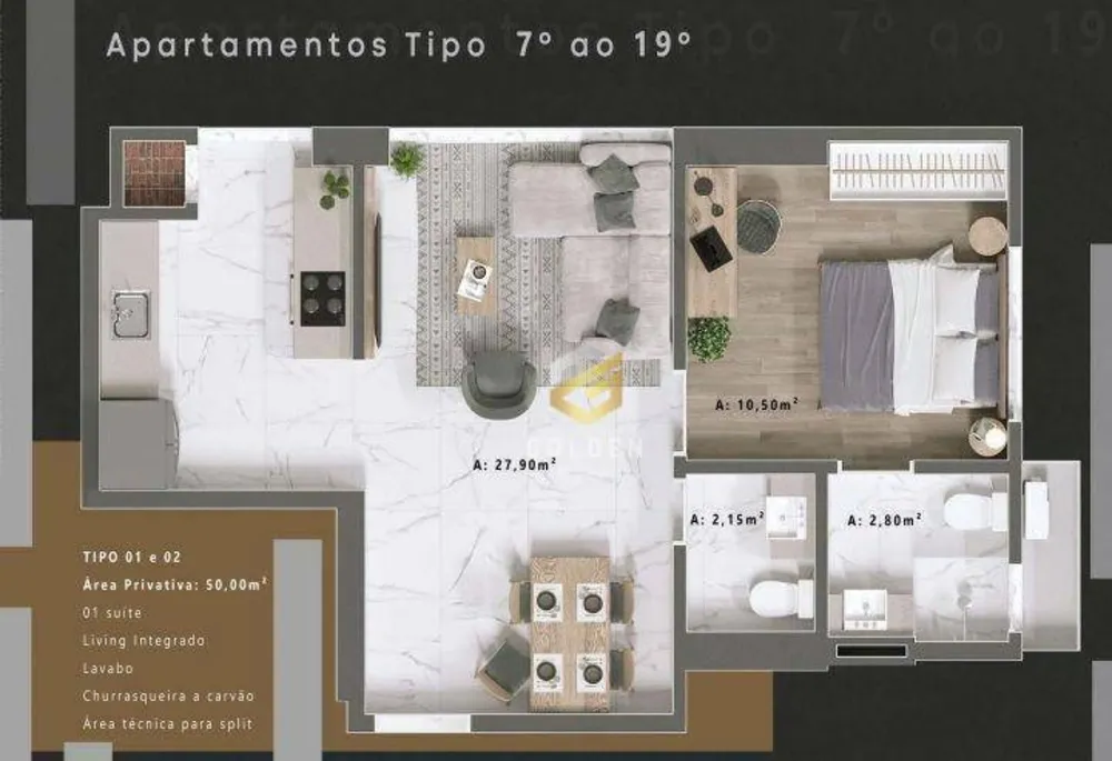 Apartamento, 2 quartos, 63 m² - Foto 10