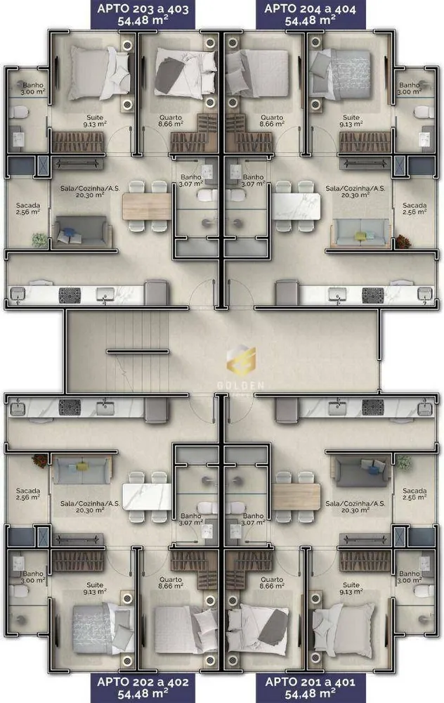 Apartamento, 2 quartos, 54 m² - Foto 3