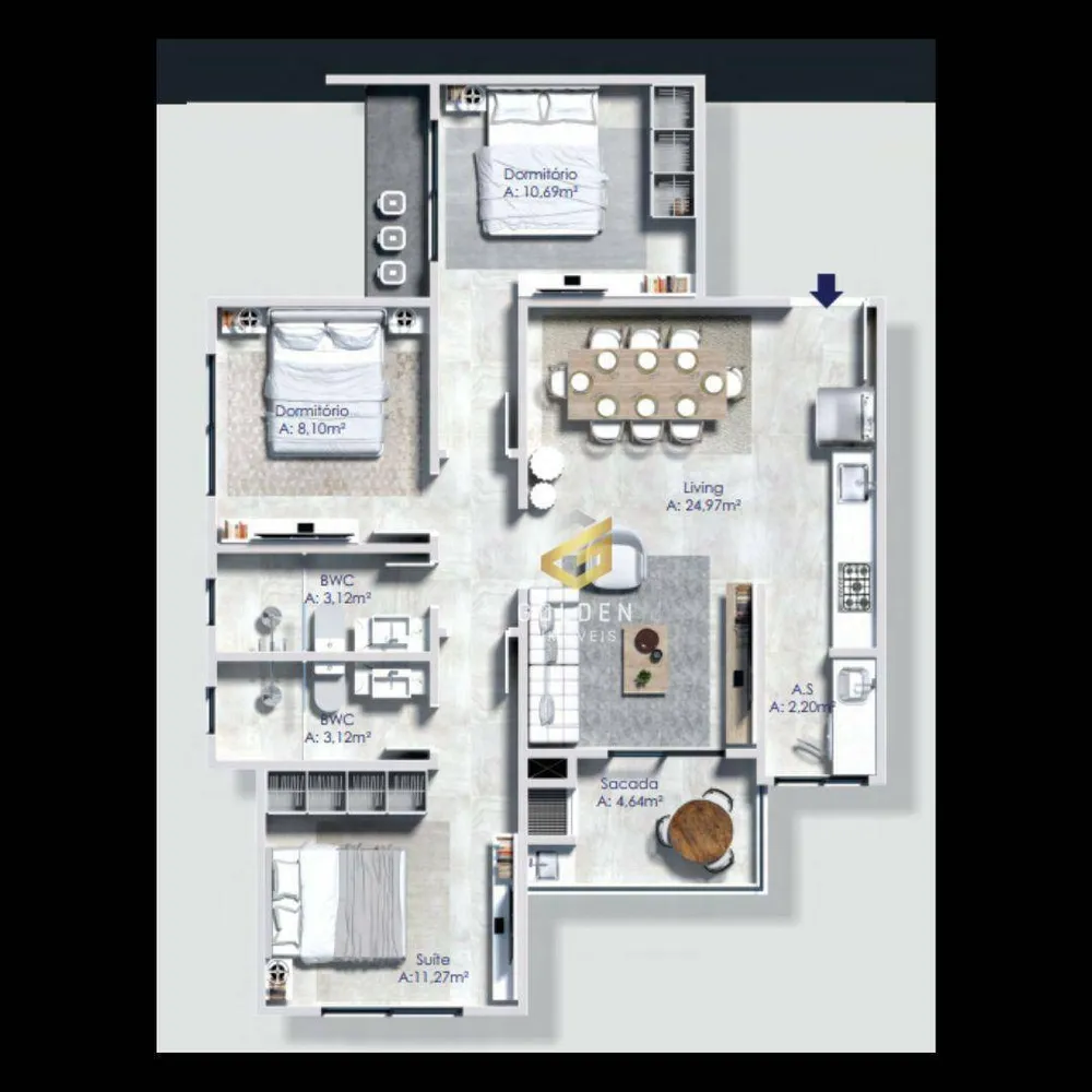 Apartamento, 2 quartos, 60 m² - Foto 6