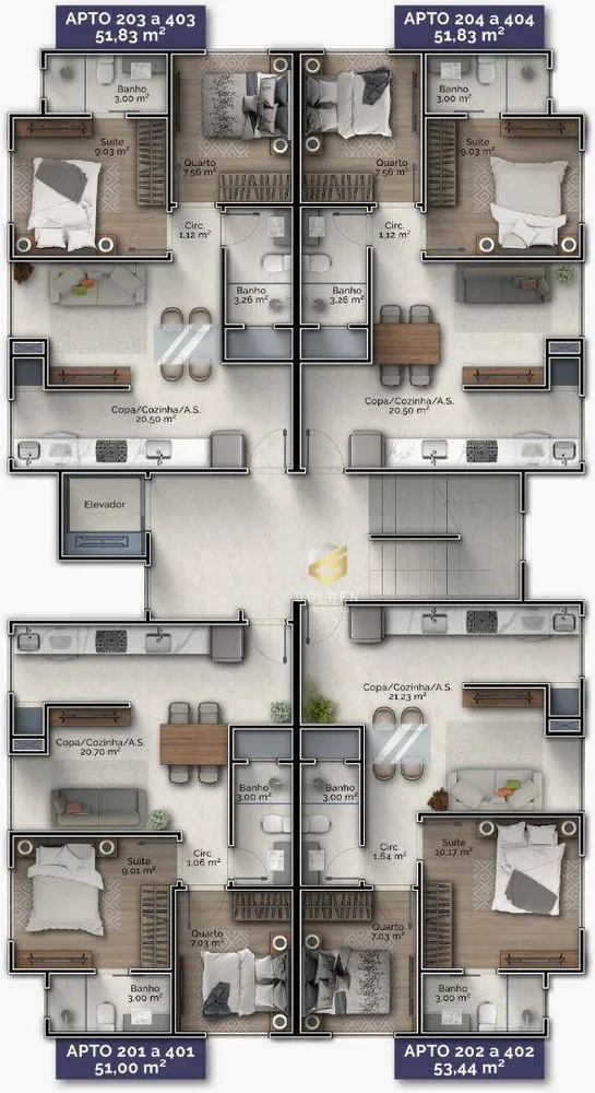 Apartamento, 2 quartos, 51 m² - Foto 7