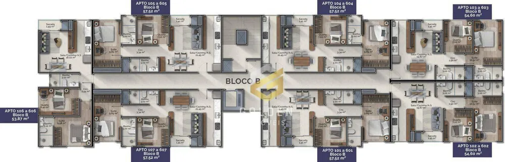 Apartamento, 2 quartos, 54 m² - Foto 7