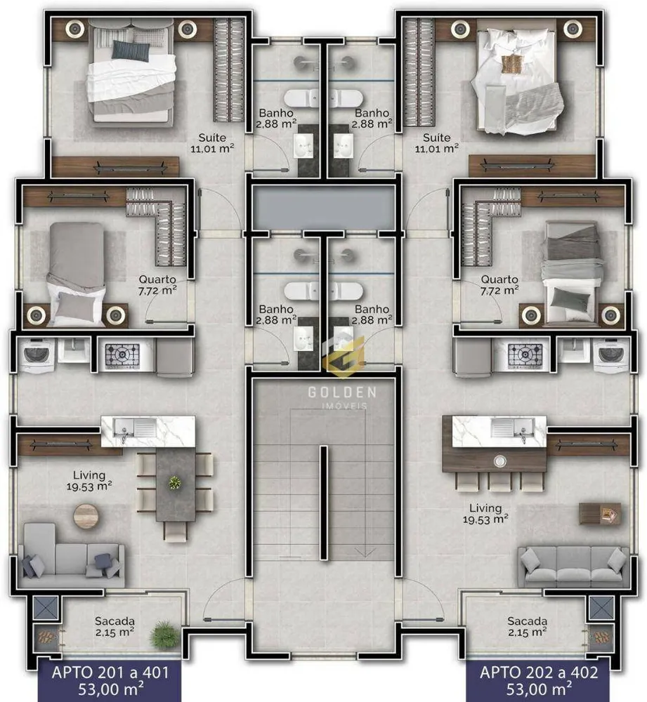 Apartamento, 2 quartos, 56 m² - Foto 6