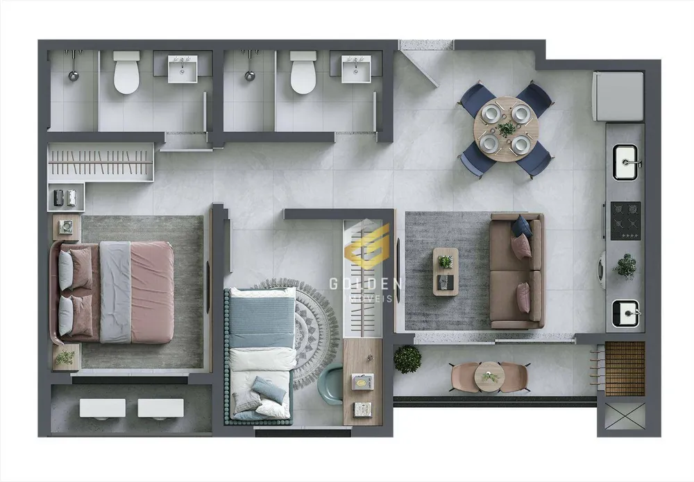Apartamento, 2 quartos, 50 m² - Foto 8