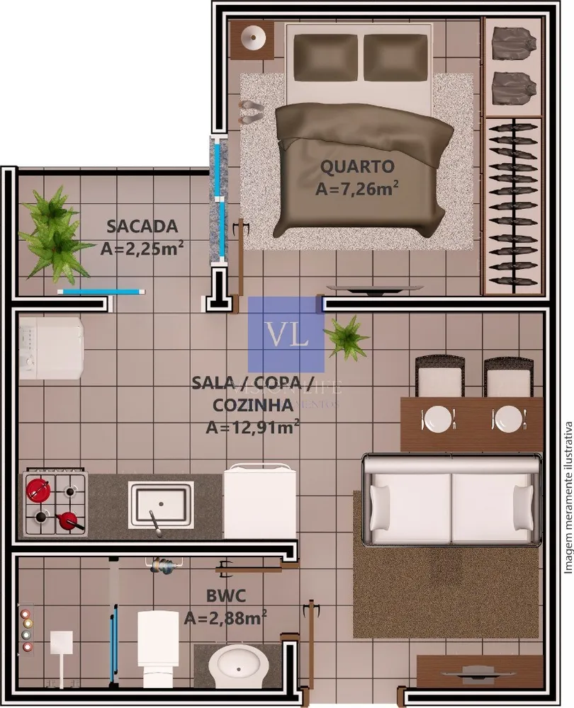 Kitnet-Studio, 29 m² - Foto 5