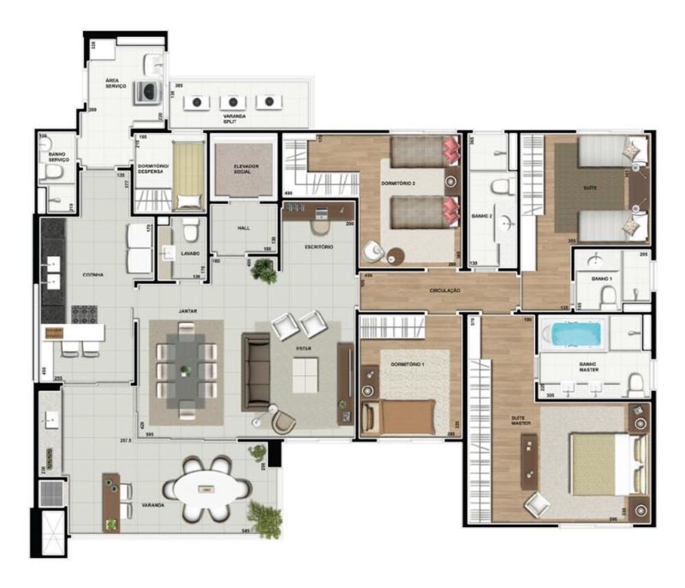 Apartamento à venda com 3 quartos, 210m² - Foto 11