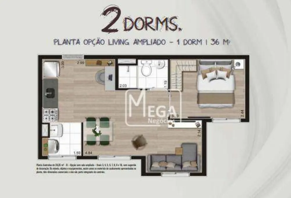 Apartamento, 2 quartos, 36 m² - Foto 12