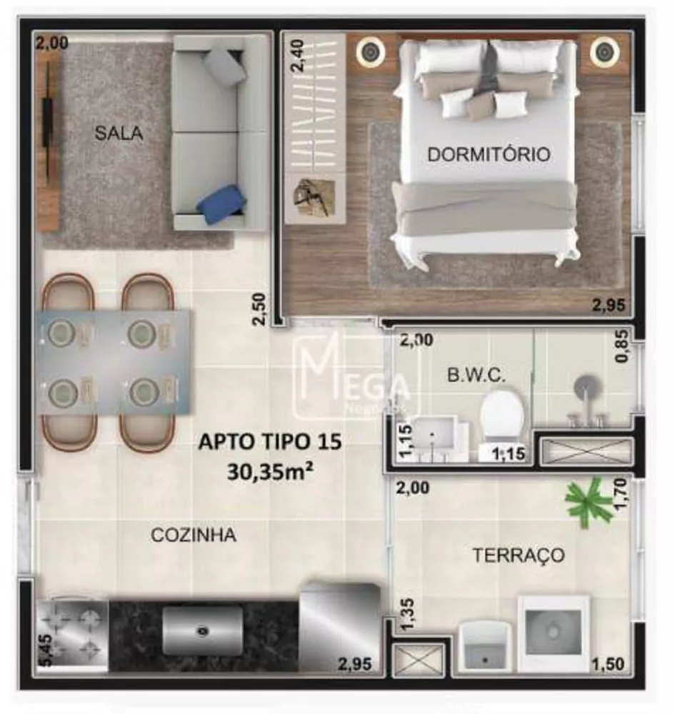 Apartamento, 1 quarto, 30 m² - Foto 6