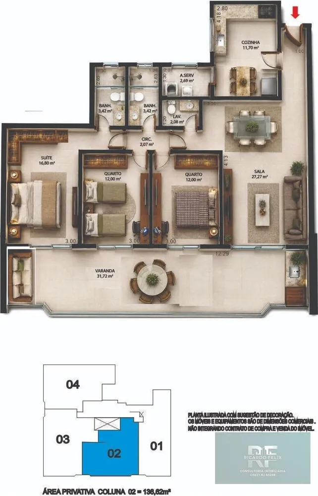 Apartamento, 3 quartos, 135 m² - Foto 4