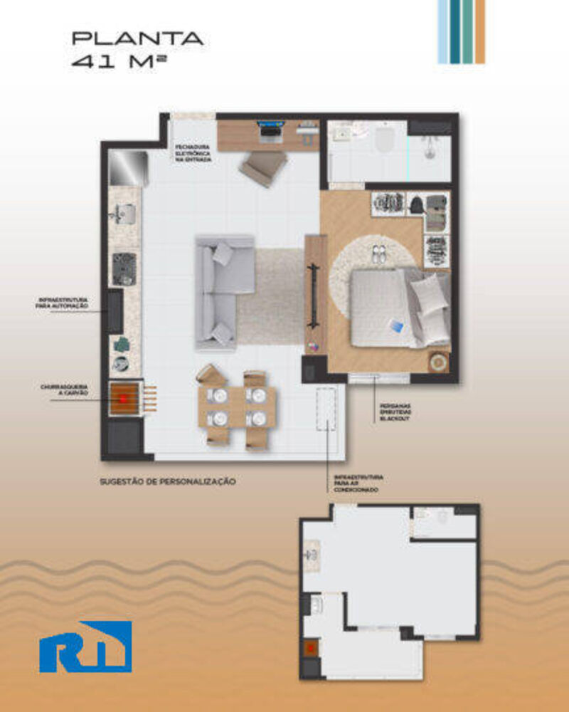 Apartamento, 1 quarto, 41 m² - Foto 2