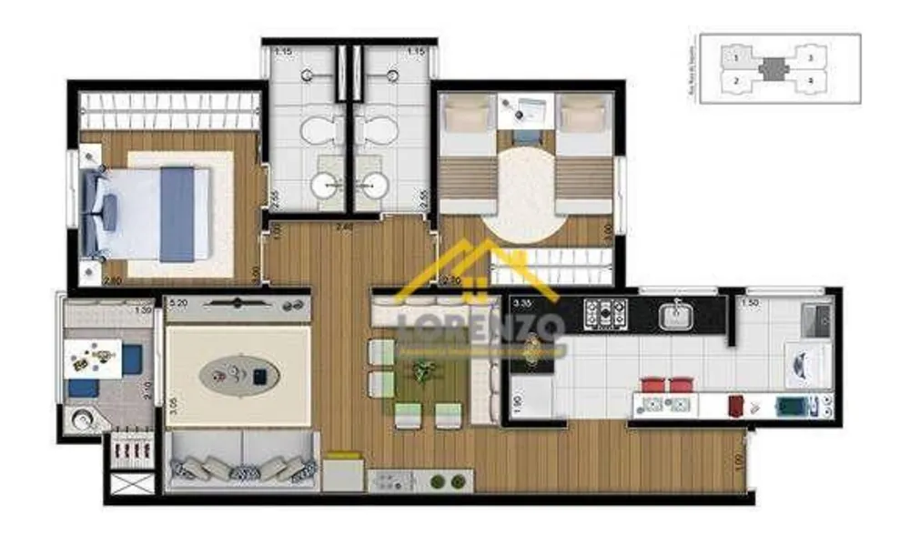 Apartamento, 2 quartos, 64 m² - Foto 12