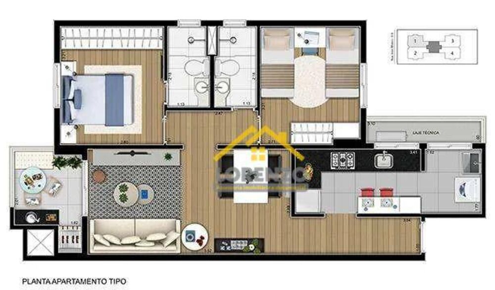 Apartamento, 2 quartos, 65 m² - Foto 1