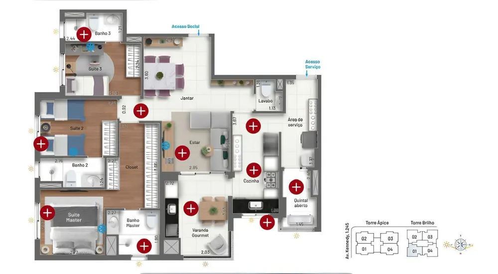 Apartamento, 3 quartos, 110 m² - Foto 4