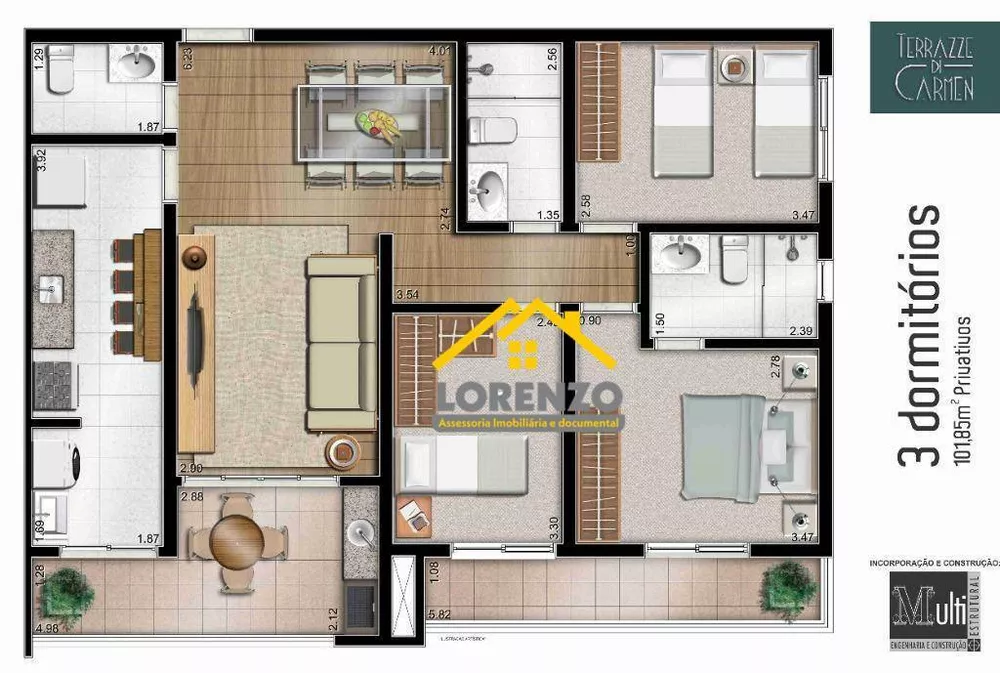 Apartamento, 3 quartos, 101 m² - Foto 7