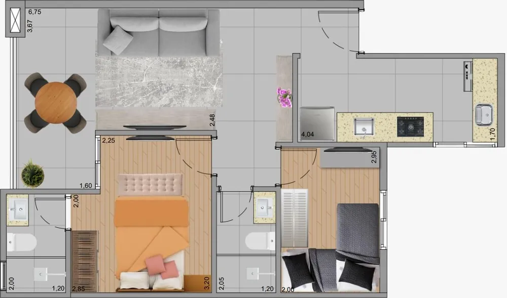 Apartamento, 2 quartos, 49 m² - Foto 8