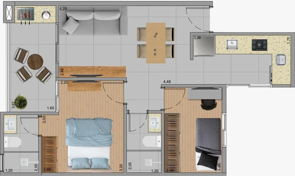 Apartamento, 2 quartos, 49 m² - Foto 7
