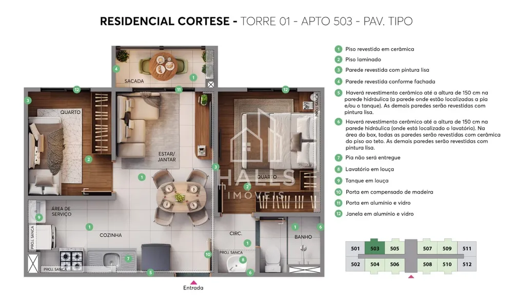 Apartamento, 2 quartos - Foto 6