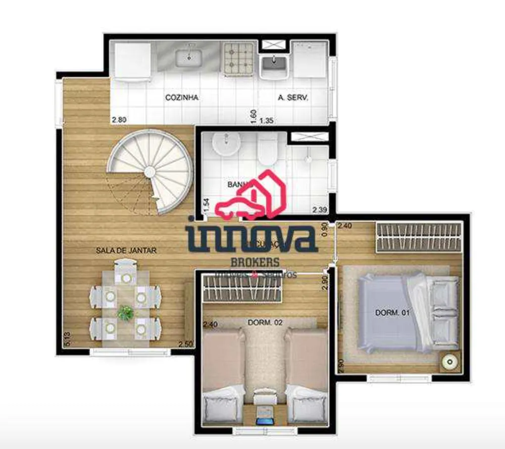 Apartamento, 2 quartos, 44 m² - Foto 17