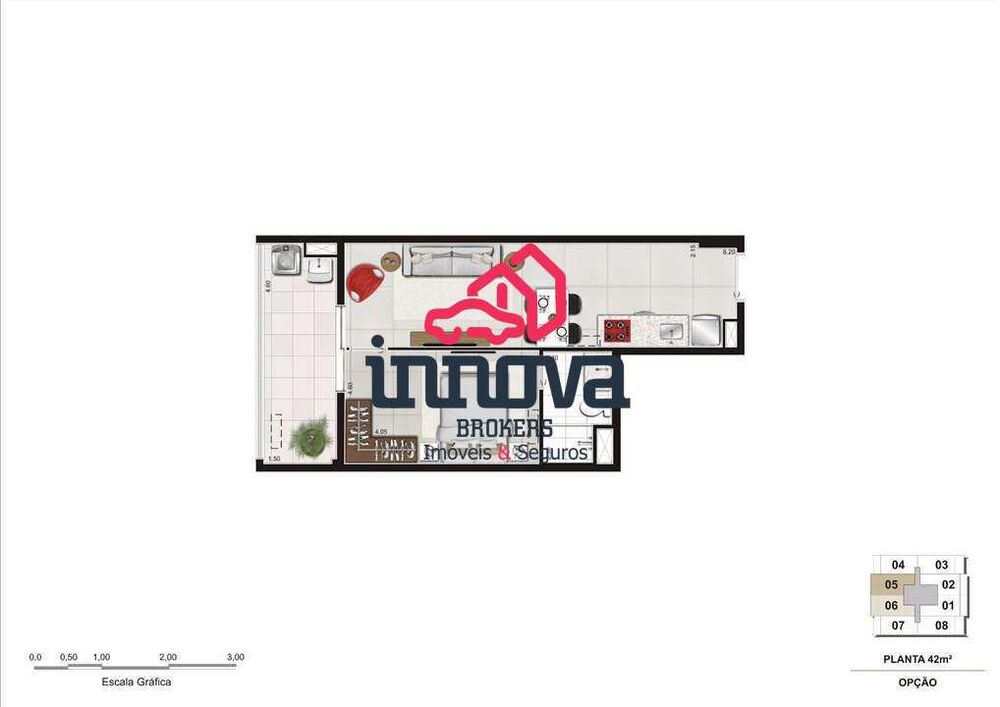 Apartamento, 1 quarto, 42 m² - Foto 8