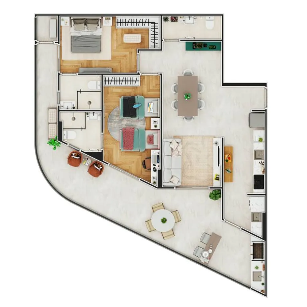 Apartamento, 2 quartos, 96 m² - Foto 3