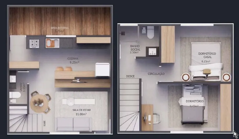 Casa, 2 quartos, 54 m² - Foto 4