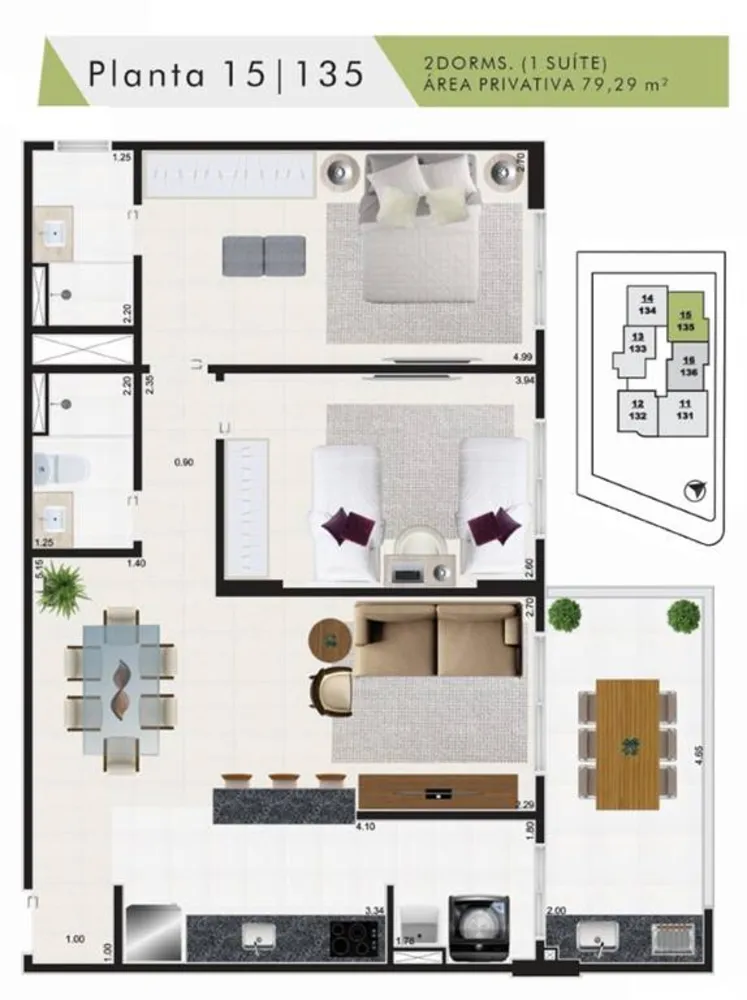 Apartamento, 2 quartos, 79 m² - Foto 4