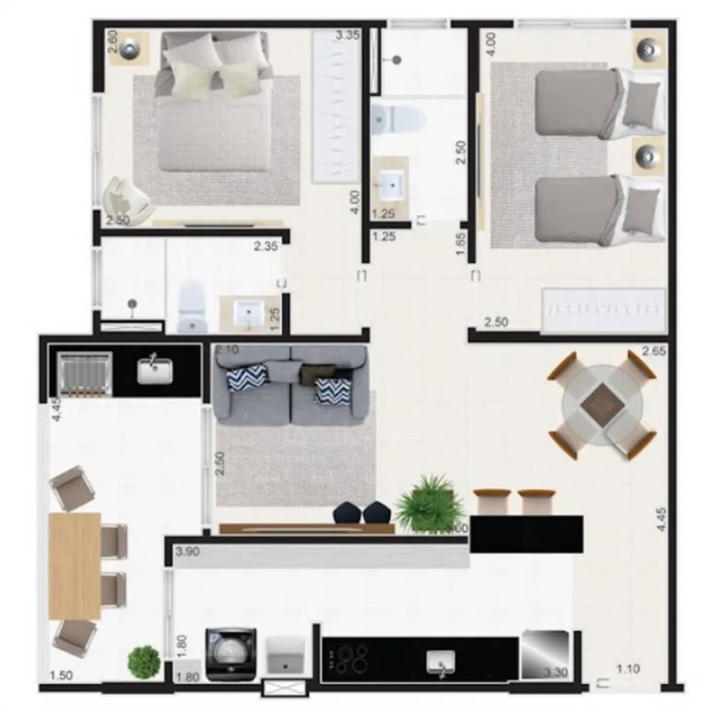 Apartamento, 2 quartos, 71 m² - Foto 3