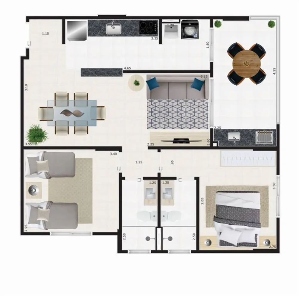 Apartamento, 2 quartos, 77 m² - Foto 4