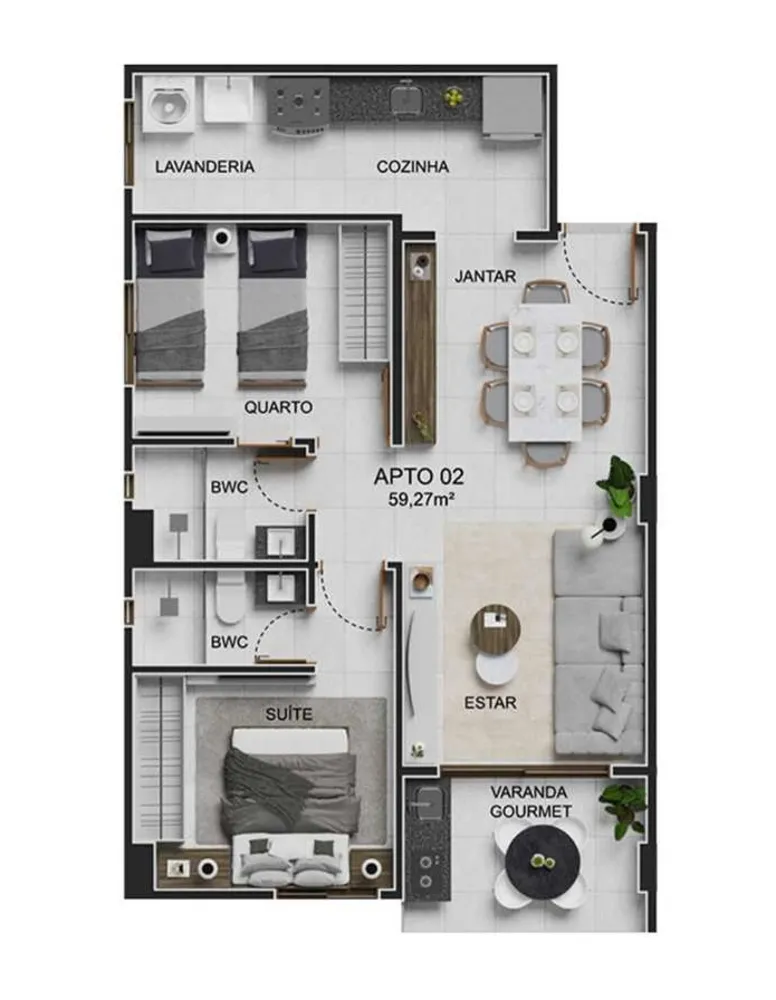 Apartamento, 2 quartos, 60 m² - Foto 7