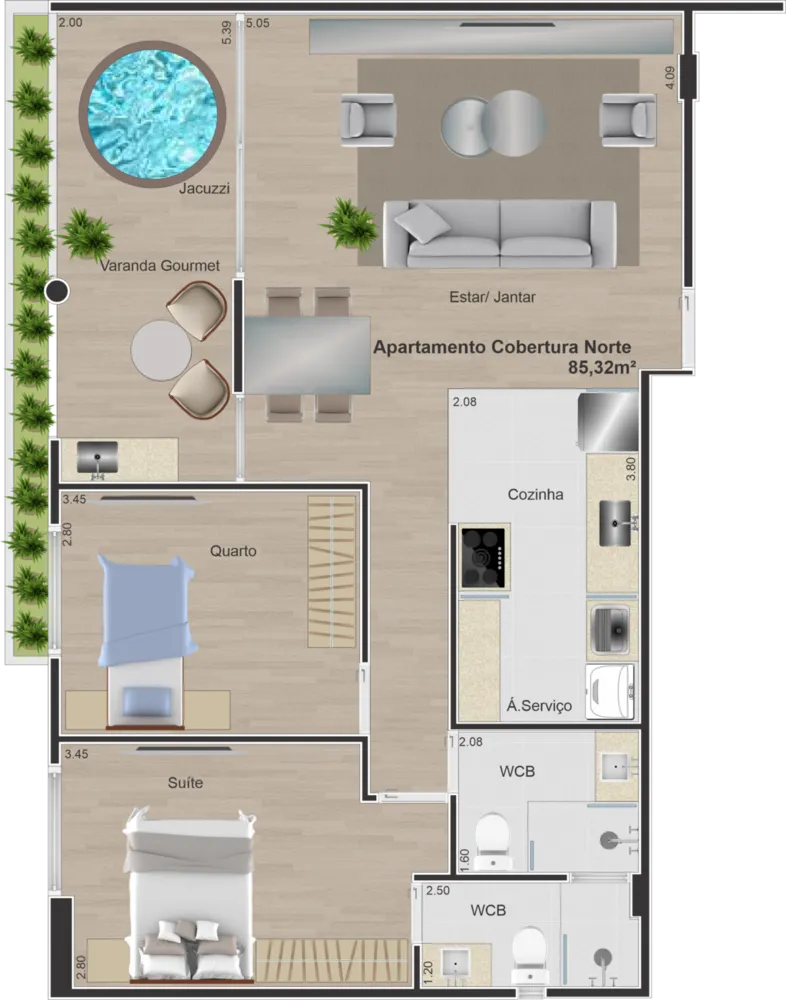Apartamento, 3 quartos, 76 m² - Foto 8