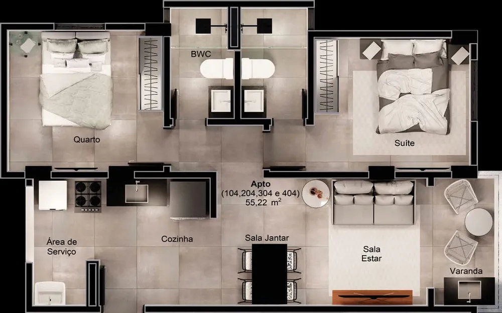 Apartamento, 3 quartos, 66 m² - Foto 7
