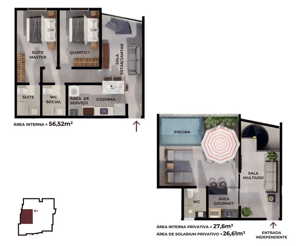Cobertura, 2 quartos, 131 m² - Foto 7