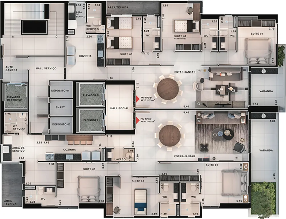 Apartamento, 3 quartos, 149 m² - Foto 11