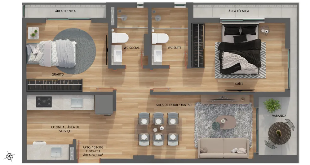Apartamento, 2 quartos, 51 m² - Foto 10