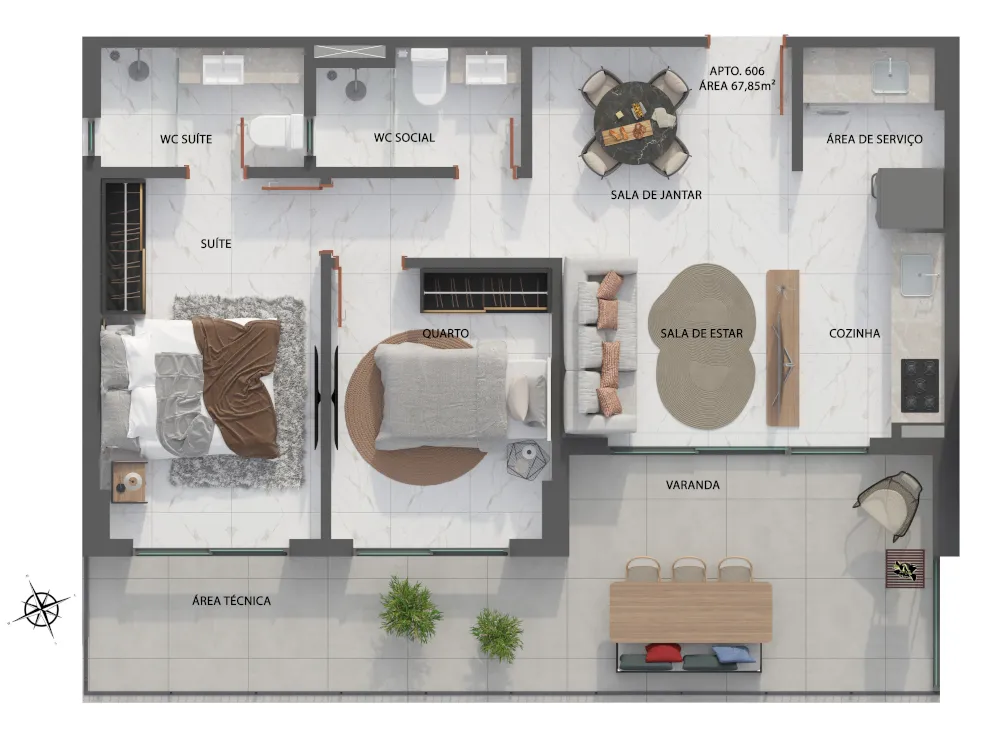 Apartamento, 2 quartos, 51 m² - Foto 11