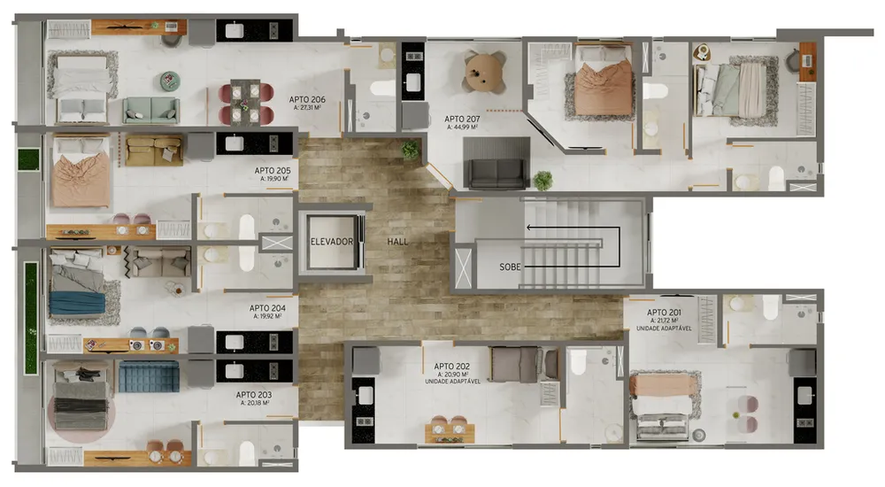 Apartamento, 1 quarto, 40 m² - Foto 1