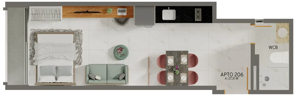 Apartamento, 1 quarto, 31 m² - Foto 11